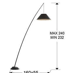 Торшер Junco черный