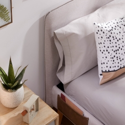 Кровать Lydia 150х190 бежевая