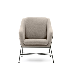 Brida Кресло бежевое на черных стальных ножках