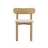 Стул Nebai из бежевой синели с каркасом из массива дуба и натуральной отделкой FSC MIX Credit