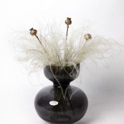 Ваза для цветов стеклянная прозрачная / вазы декоративные для сухоцветов Terra Design TDVHEM2501