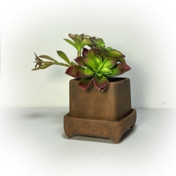 Керамическое кашпо для цветов / для кактусов / для суккулент / цветочный горшок 7,5х7,5см Terra Design LVM001