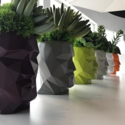 Кашпо Adan матовое хаки 42см