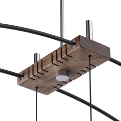 Часы Nomon Delmori, (основание - черный фиберглас/стрелки - орех/центр - хромированная сталь), D=130см Н=140см