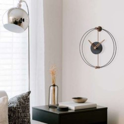 Настенные часы Nano черный/дуб