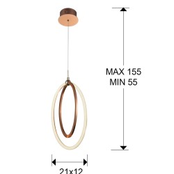 Подвесной светильник Ocellis LED 22Ø розовое золото