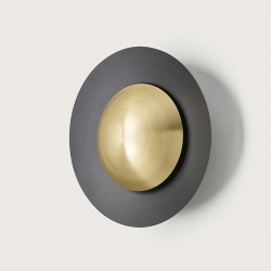 Бра Coss 60 cm черное + диффузор 40 cm латунь