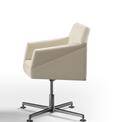 Кресло офисное Rey хромированная крестовина S/T с низкой спинкой с возвратом