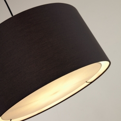 Потолочный абажур Santana черного цвета с белым рассеивателем, Ø 50 см