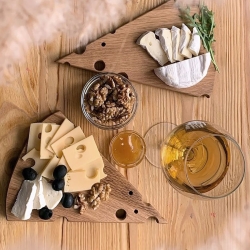 Сервировочная доска (25х17х1.6 см) деревянная / доски разделочные / доски для подачи Terra Design TDCR3-5