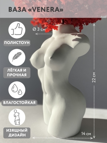 Ваза для цветов и сухоцветов декоративная Terra Design TDVVEN01