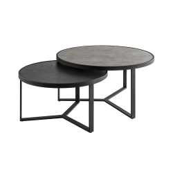 Naira Набор из 2-х приставных столиков серого цвета из меламина