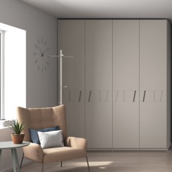 Шкаф Crack с распашными дверями матовый серый