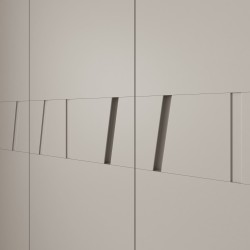 Шкаф Crack с распашными дверями матовый серый