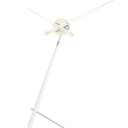 Часы Nomon Puntero L WHITE, хром/белый лак. D=74см, H=94см