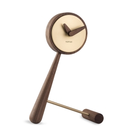 Часы Nomon Puntero Mini Gold G, латунь/орех. D=18см, H=26см