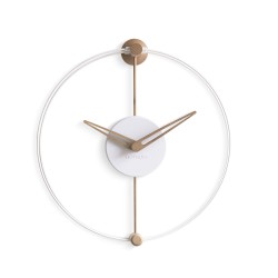 Настенные часы Nano белый/дуб