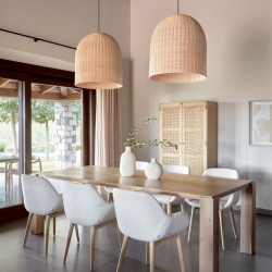 Потолочный плафон из ротанга Druciana с натуральной отделкой Ø 60 см