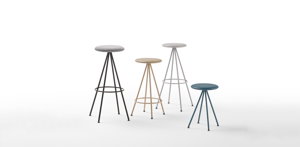 Полубарный табурет Sun с мягким сиденьем