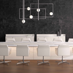 Кресло офисное Rey хромированная крестовина S/T со средней спинкой без возврата