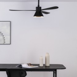 Черный вентилятор Amelia L CONE LED 20W CCT DIM