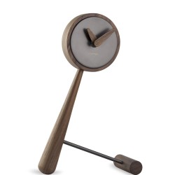 Часы Nomon Puntero Mini T Graphite, графит/орех. D=18см, H=26см
