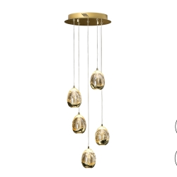 Люстра Rocio LED 5L DIM золотая