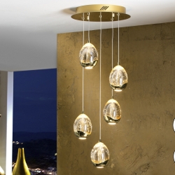 Люстра Rocio LED 5L DIM золотая