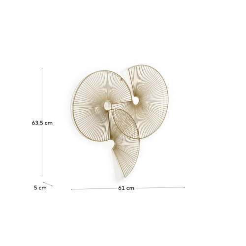 Настенное украшение Venertia золотое 63,5 x 61 cm