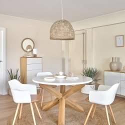 Светлый плафон Cynara из 100% натуральных волокон с натуральной отделкой Ø 49 см