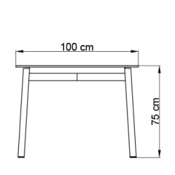 Обеденный стол Boston CARBON MATTE керамика 100х100