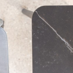 Обеденный стол Boston CARBON MATTE керамика 100х100