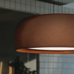 Подвесной светильник Gong коричневый