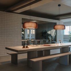 Подвесной светильник Gong коричневый