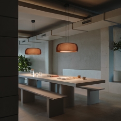 Подвесной светильник Gong коричневый