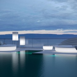 Кровать Vela с откидной спинкой и складным навесом LED