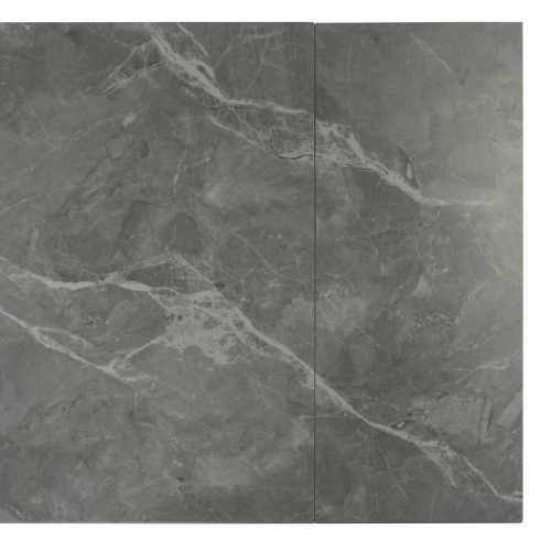 Раздвижной обеденный стол TOLEDO 160/200x85 закаленное стекло с керамикой, черный металл