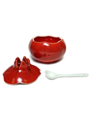 Сахарница с крышкой и ложкой керамика Terra Design GRNT01