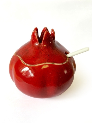 Сахарница с крышкой и ложкой керамика Terra Design GRNT01