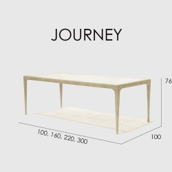 Обеденный стол Journey SEASHELL 220х100