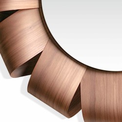 Зеркало Brisa XL серебристое стекло в раме из орехового дерева