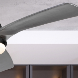 Потолочный вентилятор Aspas с подсветкой DIM черный/серый