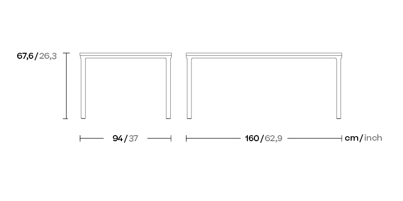 Низкий обеденный стол Park Life 160x94 KS1101300