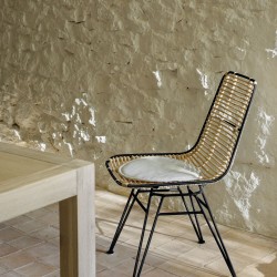 Круглая подушка для стула Prisa терракотовая, 35 см