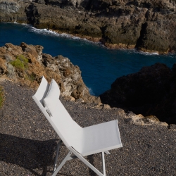 Canutells Складное кресло из алюминия со светло-серой отделкой