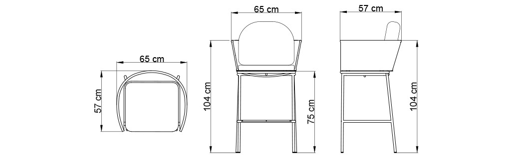 Барный стул Boston LIGHT GREY