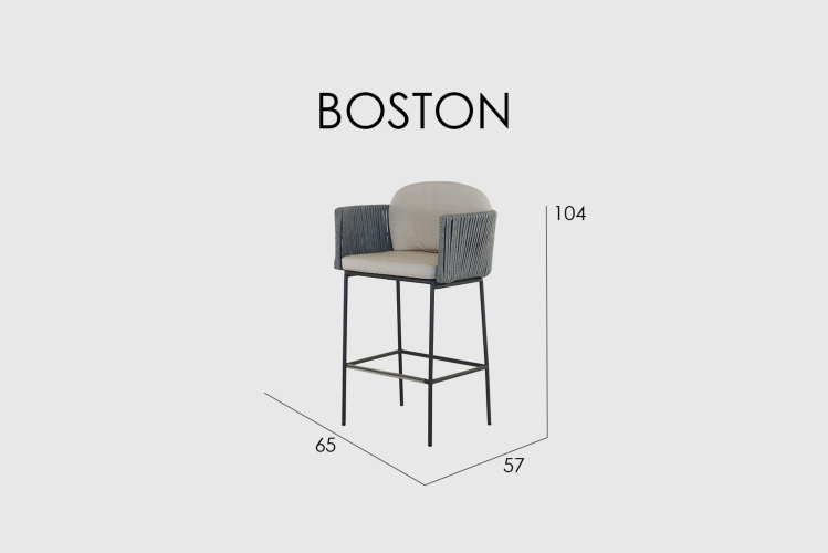 Барный стул Boston LIGHT GREY