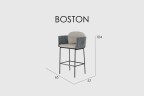Барный стул Boston LIGHT GREY