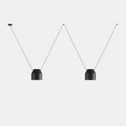 Подвесной светильник Attic 2 Bodies Hexagonal Shape Side черный