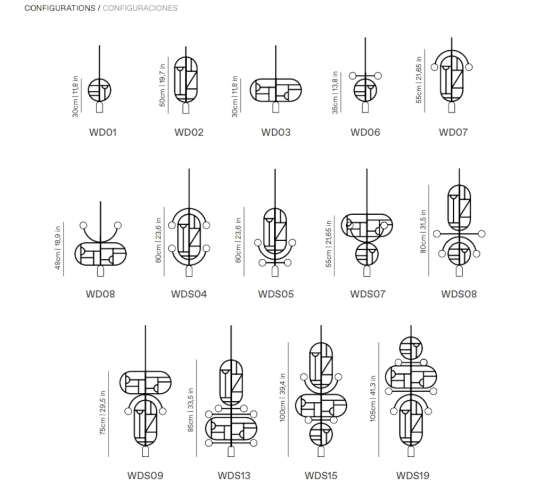 Подвесной светильник NOMON HOME WOODEN DOTS, CONF. 01, GOLD